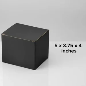 Premium Black Laminated Gift Box – 5×3.75×4 Inches – Ideal for Mugs & Jar Candles
