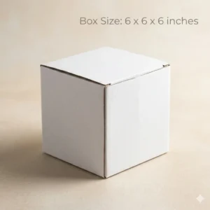 Durable White Carton Shipping Box – 6×6×6 Inches – 3-Ply Strong E-commerce Box