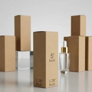 Premium Kraft Oil & Serum Box – 1.75×1.75×5 Inches – Tuck-Top Gift Packaging for 30-100ml Bottles
