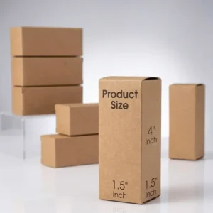 Premium Kraft Oil & Serum Box – 1.5×1.5×4 Inches – Tuck-Top Gift Packaging for 30-100ml Bottles