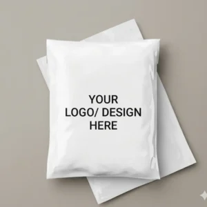 Custom Courier Flyers – White Shipping Bags with Address Label Pocket