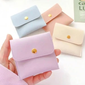 Faux Leather Jewelry Pouch