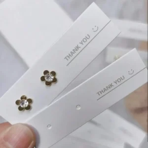 Earring Display Cards with “Thank You” Print – Jewelry Packaging Cards