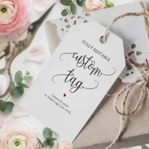 50 Custom Shaped Hang Tags with Punch Hole – Unique Design Tags