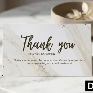 Simple Thank You Cards – One Side & Double Side